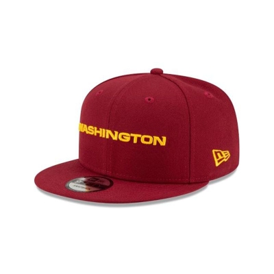 Yellow Washington Football Team Hat - New Era NFL Basic Wordmark 9FIFTY Snapback Caps USA8362017